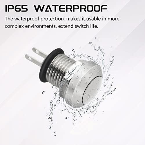 5 PCS 8mm Momentary Push Button Switch 1A 24V 1NO