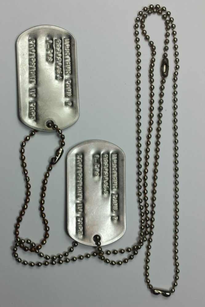 World War II US Army Soldiers Dog Tags Separate SMALL Beaded Chains