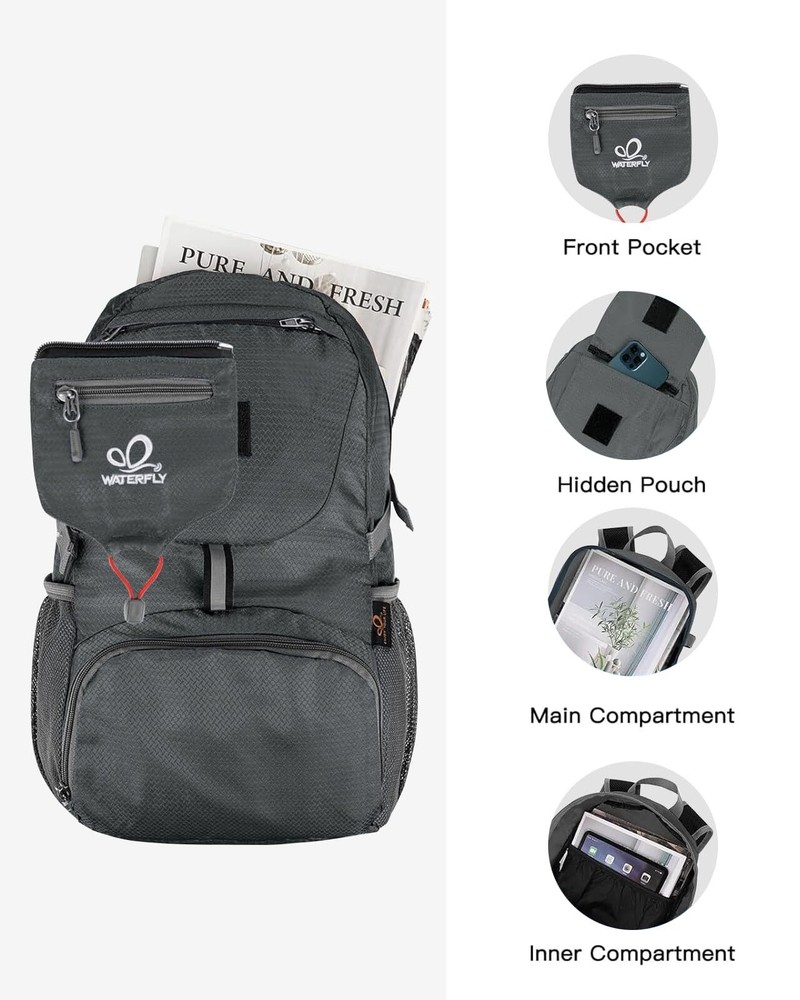 Small Lightweight Packable Backpack 20l Ultra Light Foldable Travel Hiking Ca...