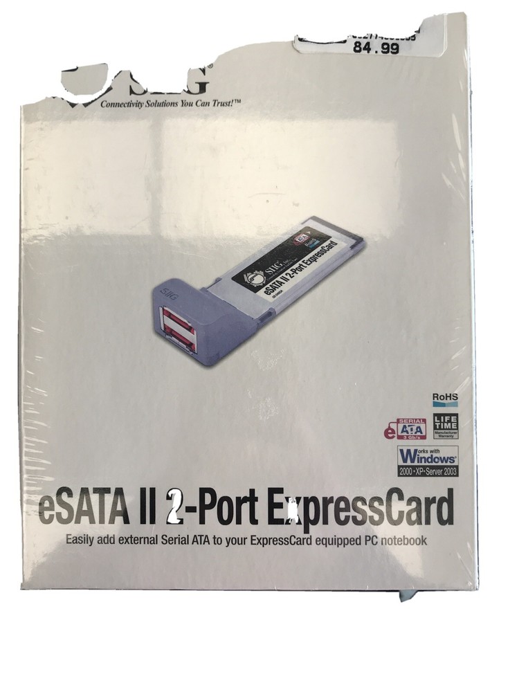 NEW SIIG 2-port eSATA II ExpressCard