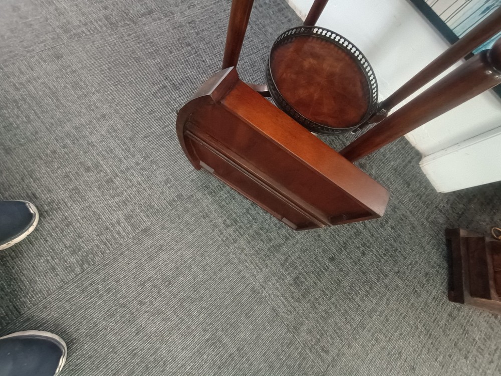 Theodore Alexander Round Side Table Double Tier With Brass Galleries.