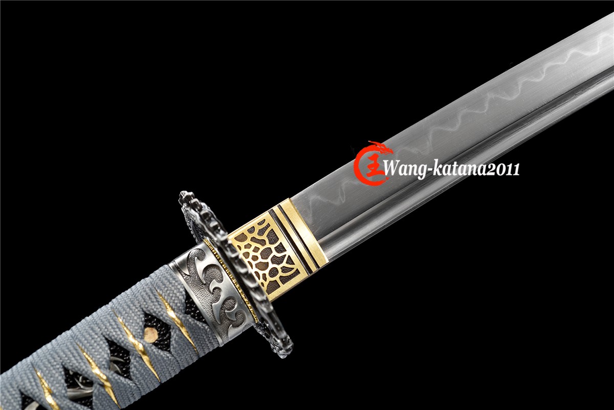 Full Tang Gray Dragon Japanese Samurai Katana Sharp Sword T10Steel Clay Tempered