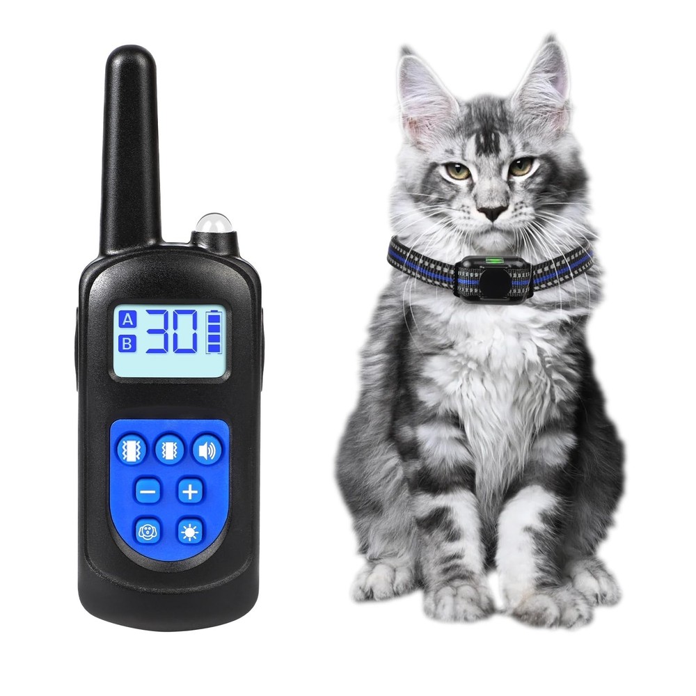 Cat Training Collar No Shock, 2025 Vibrating Cat Collar with Remote 2000ft, B...