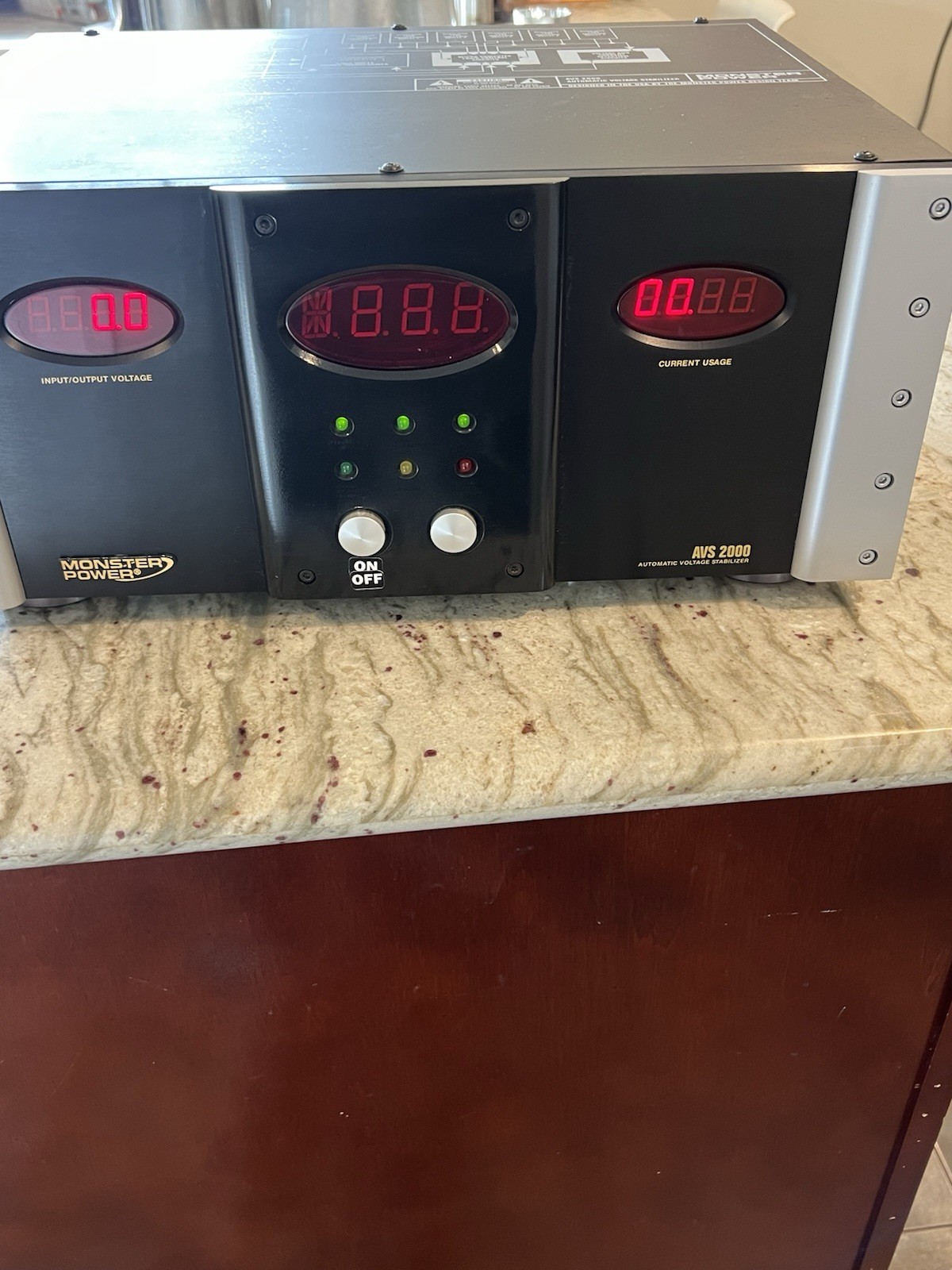 Monster Power AVS 2000 Automatic Voltage Stabilizer Protector. Tested Working.