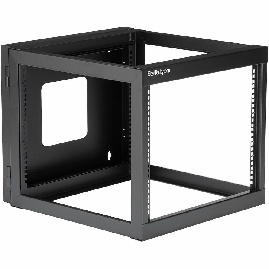 StarTech 8U 22in Depth Hinged Open Frame Wallmount Server Rack (RK819WALLOH)