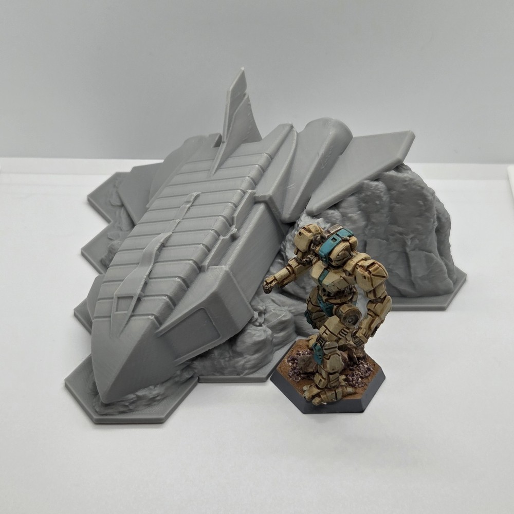 Battletech Terrain Crashed Triumph Dropship Mapscale
