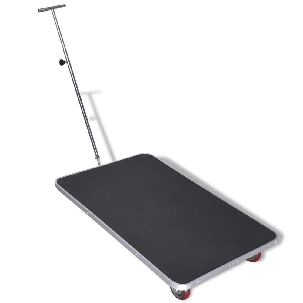 Dog Grooming Table Black Engineered wood with rubber surface Medium