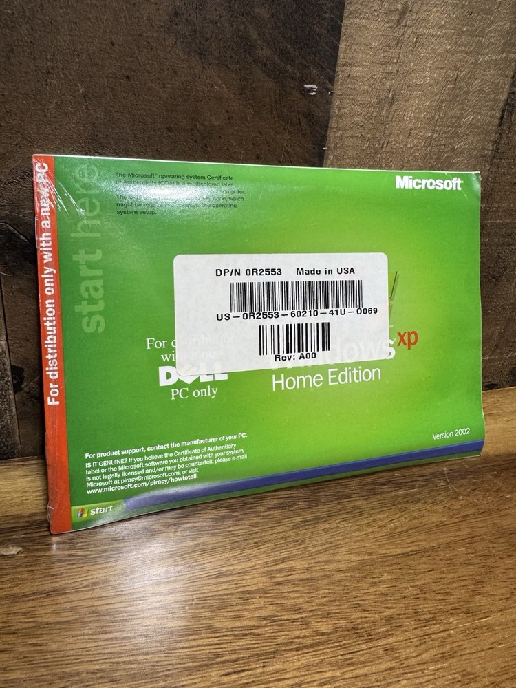 Microsoft Windows XP Home Edition Version 2002 New Sealed