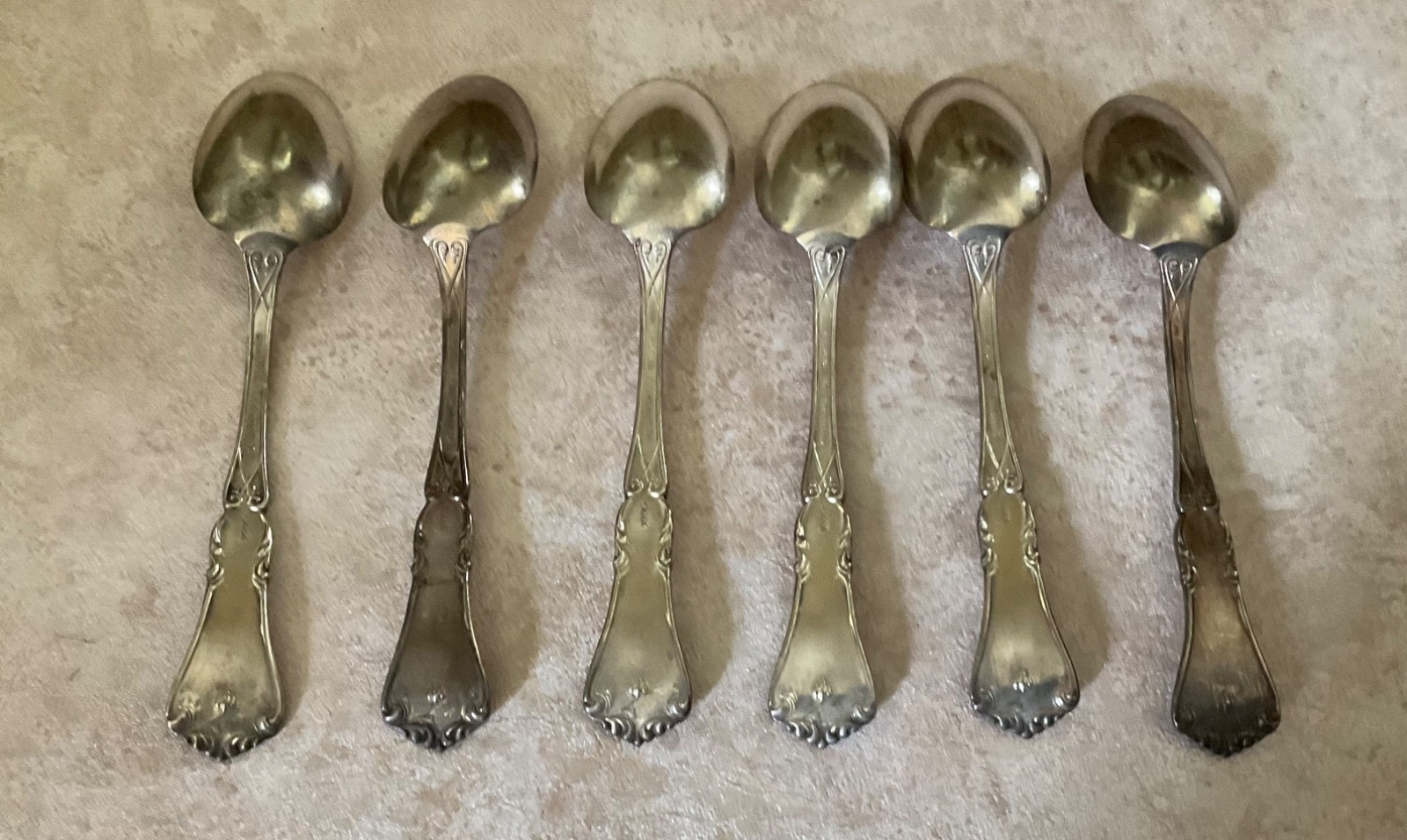 Lot of 6 Oneida/Rogers GRENOBLE-GLORIA Silverplate Teaspoons 6", Originated 1906