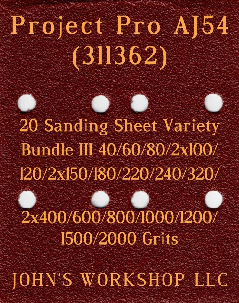 Project Pro AJ54 - 17 Different Grits - 20 Sheet Variety Bundle III