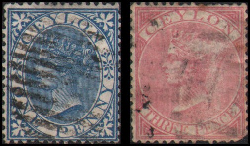 Ceylon #61-62 Used