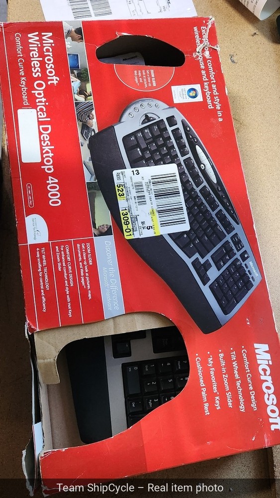 Microsoft Advanced Ergonomic Wireless Laser Desktop 4000 Keyboard Mouse G2U