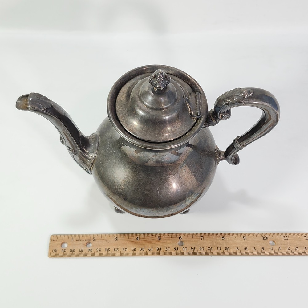 Reed Barton Regent 5600 Silverplate Teapot Benedict EPNS Sugar Cream Bowl 3pc