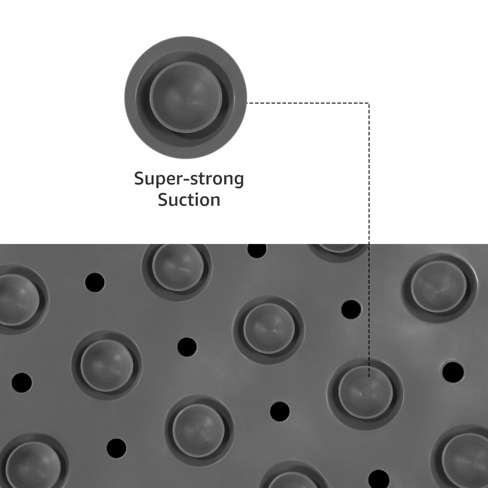 WarmSnow（is TPE, Not PVC） Long Bathtub Mat Non Slip 39.5 x 16 Inch, Inside Sh...