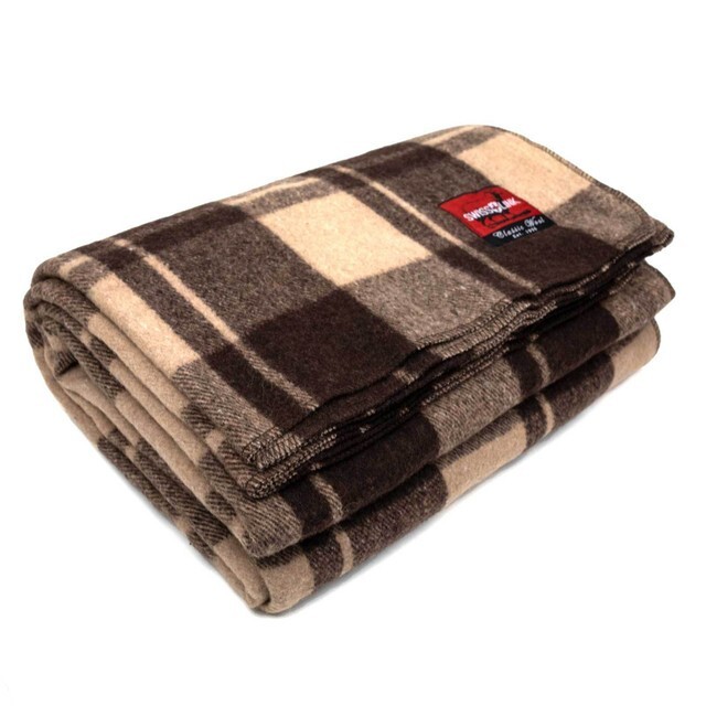 Classic Wool Plaid Blanket - Brown Plaid