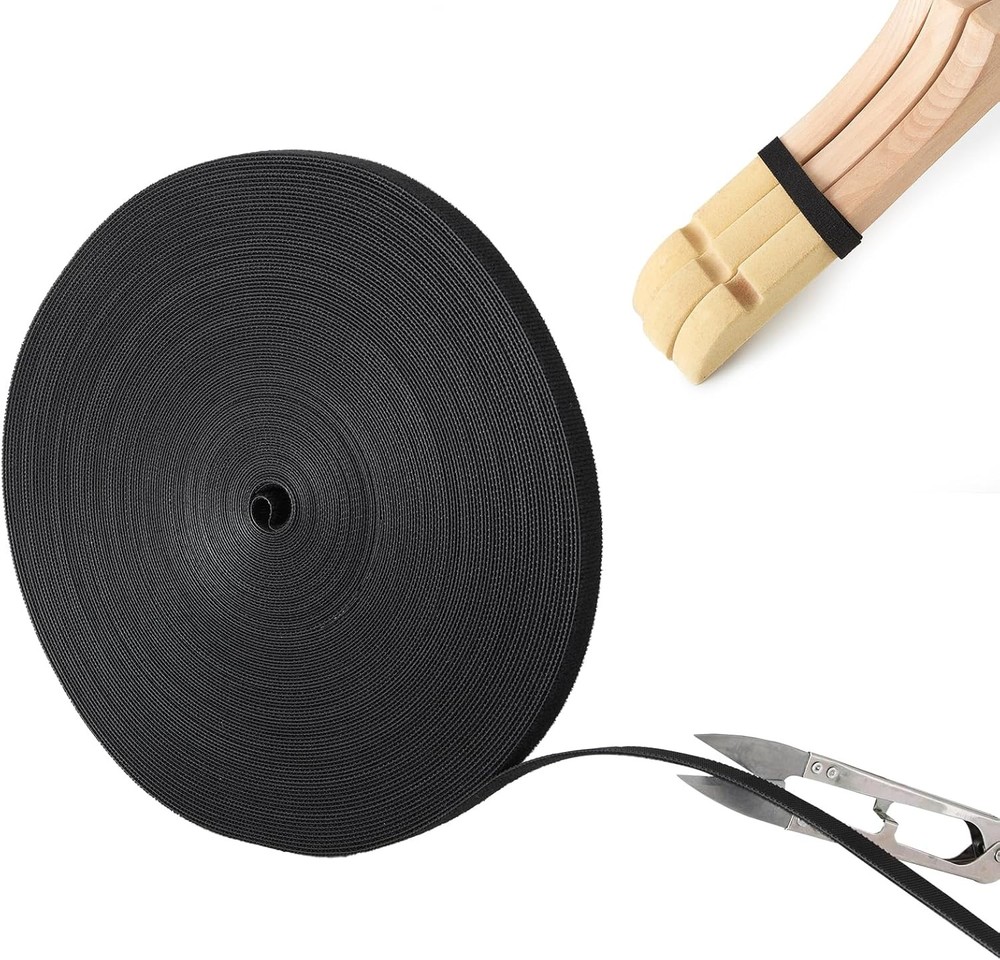 1/2In X 100Ft Hook and Loop Roll | Double-Sided Strips Self-Gripping Straps #79