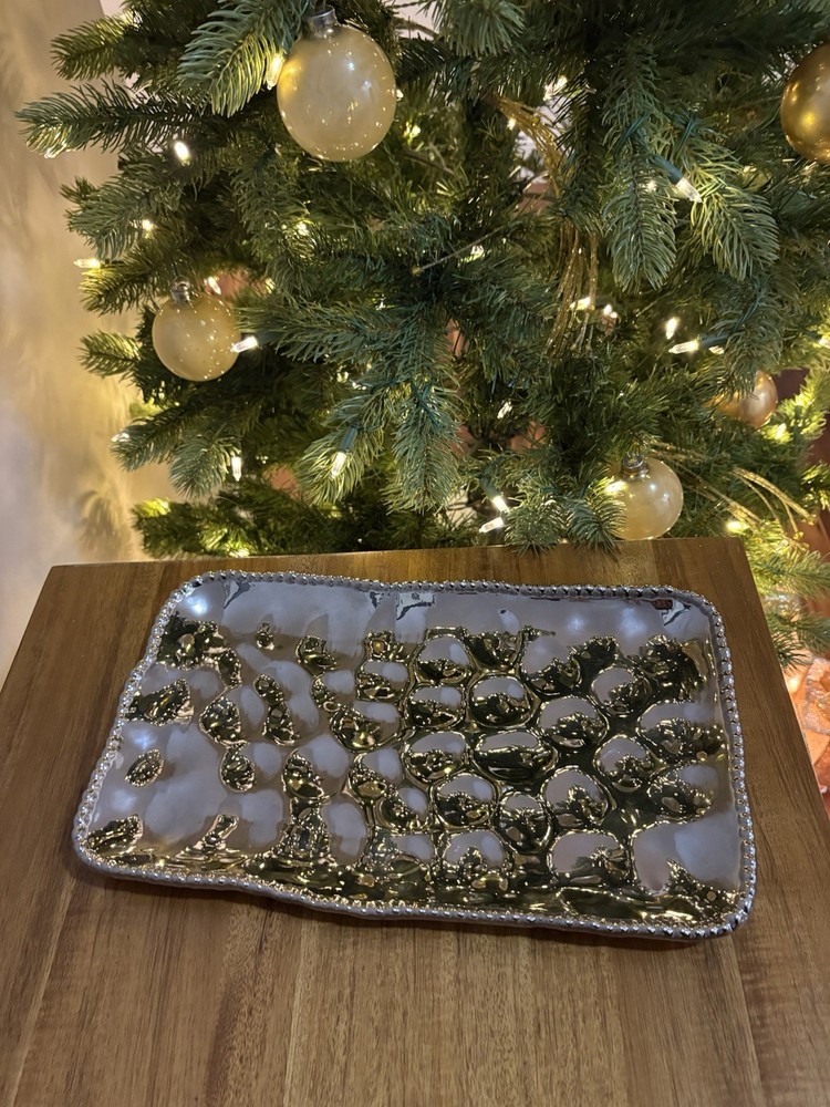 Beautiful Silver Tone Miracle Home Serving Dish