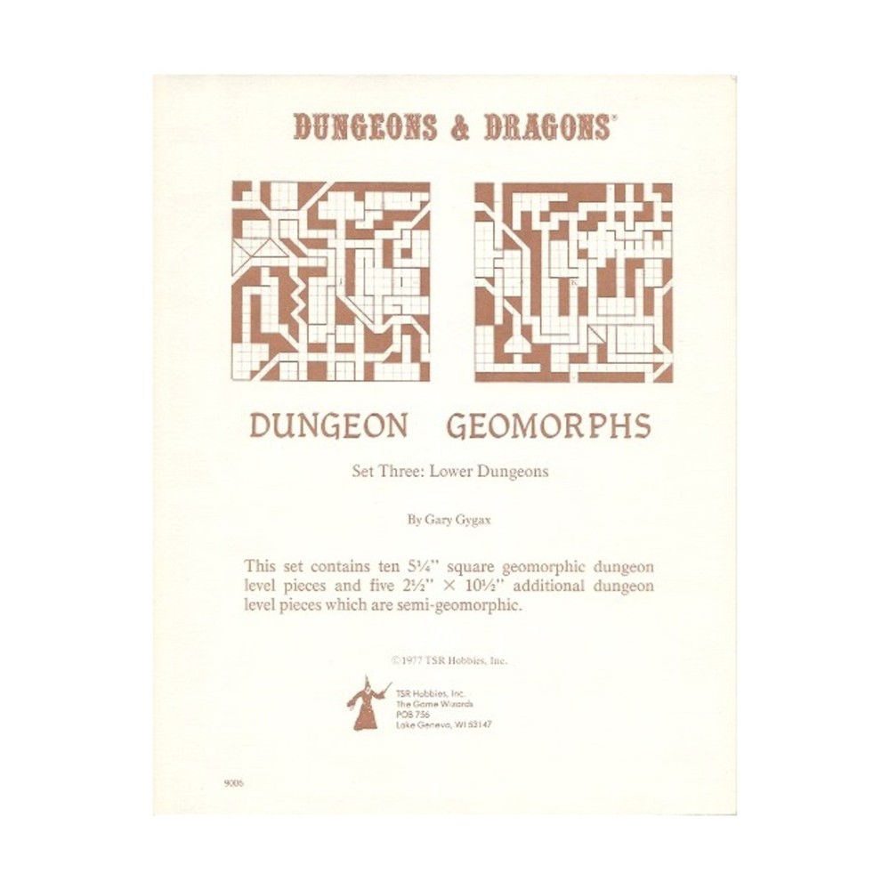 TSR Basic D&D Dungeon Geomorphs Set #3 - Lower Dungeons (3rd, Wizard Bag Fair