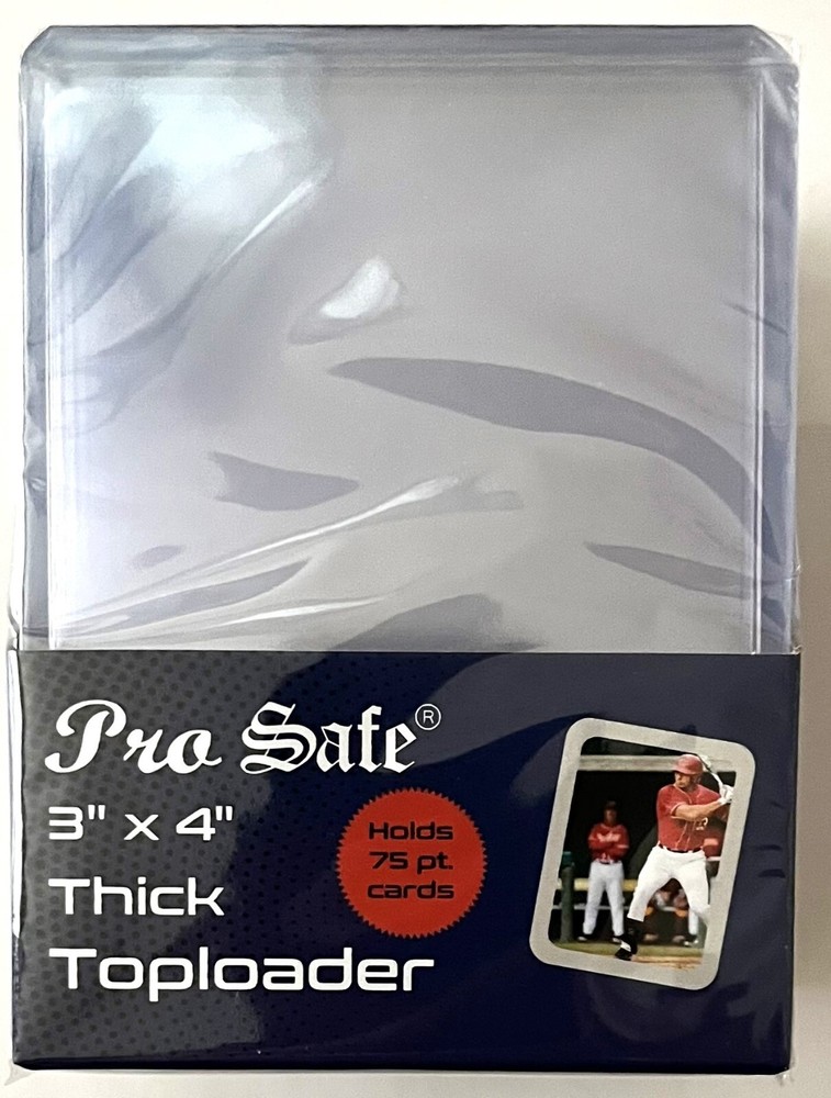 100 Regular 3x4 Thick Card 75pt Top Loaders Toploader - 100 Thick Top Loaders