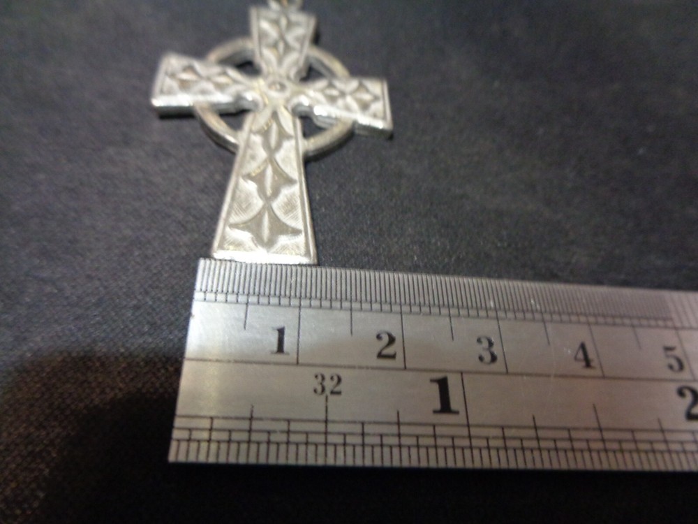 2" Celtic etched Pewter Cross