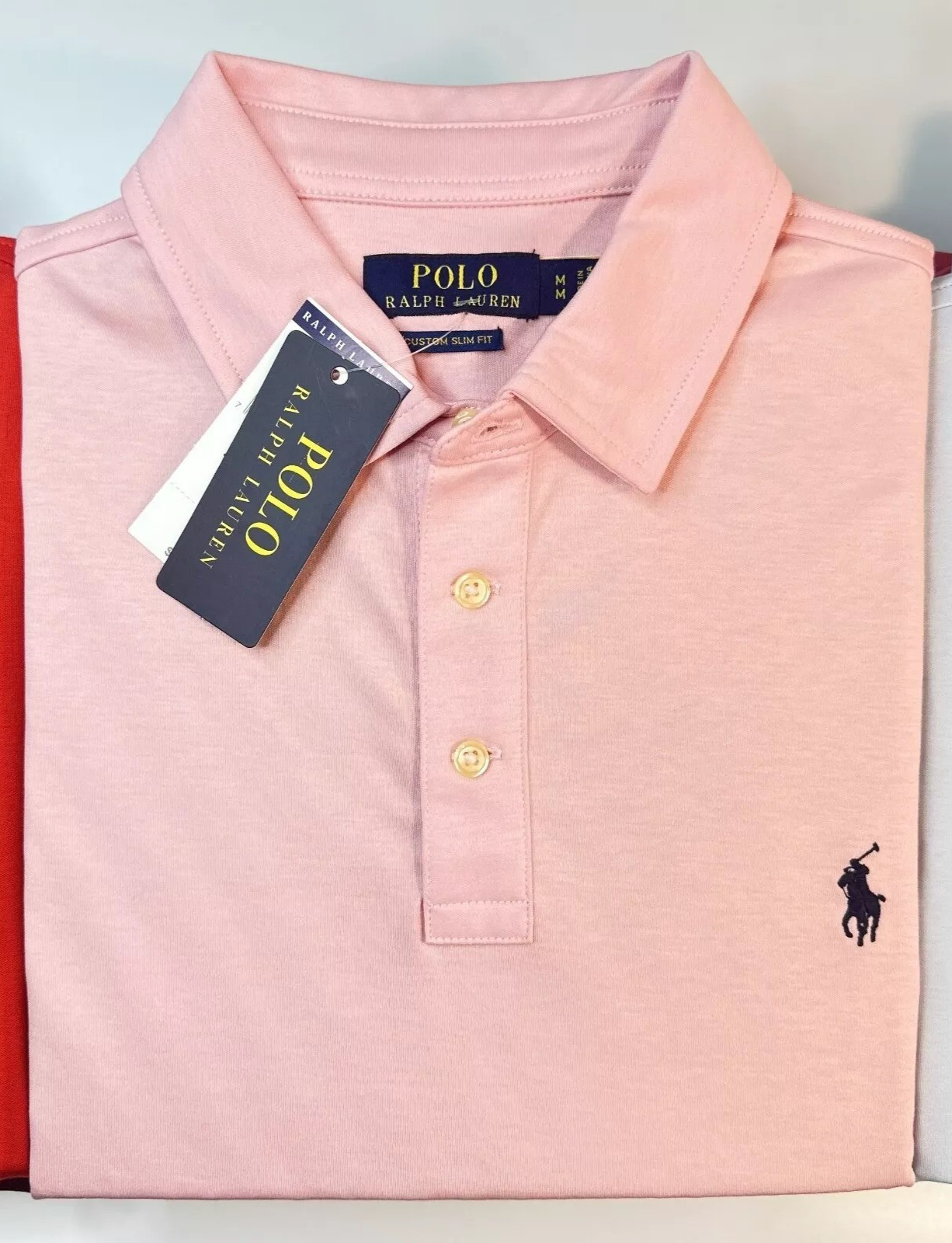 Polo Ralph Lauren Men Custom Slim Fit Pima Cotton Short Sleeve Free Shipping