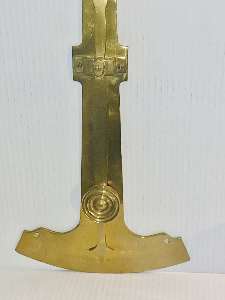 Vtge Ship Inclinometer / Clinometer Dual Pendulum Solid Brass 19.25”Tall