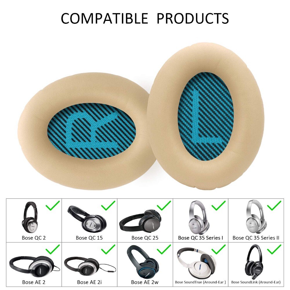 Ear Pad Cushion Replacement For Bose QC 35 headphone brown!