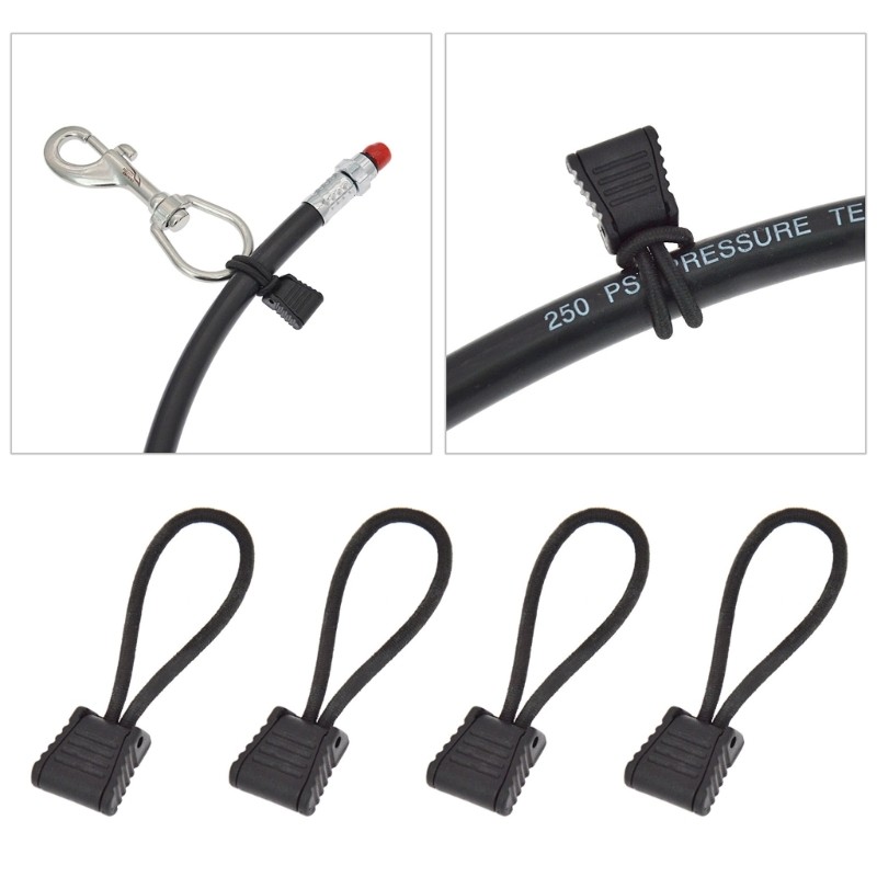 4Pcs Diving Hose Holder Elastics Rope Replacement Shock Cord Tie Down Strap