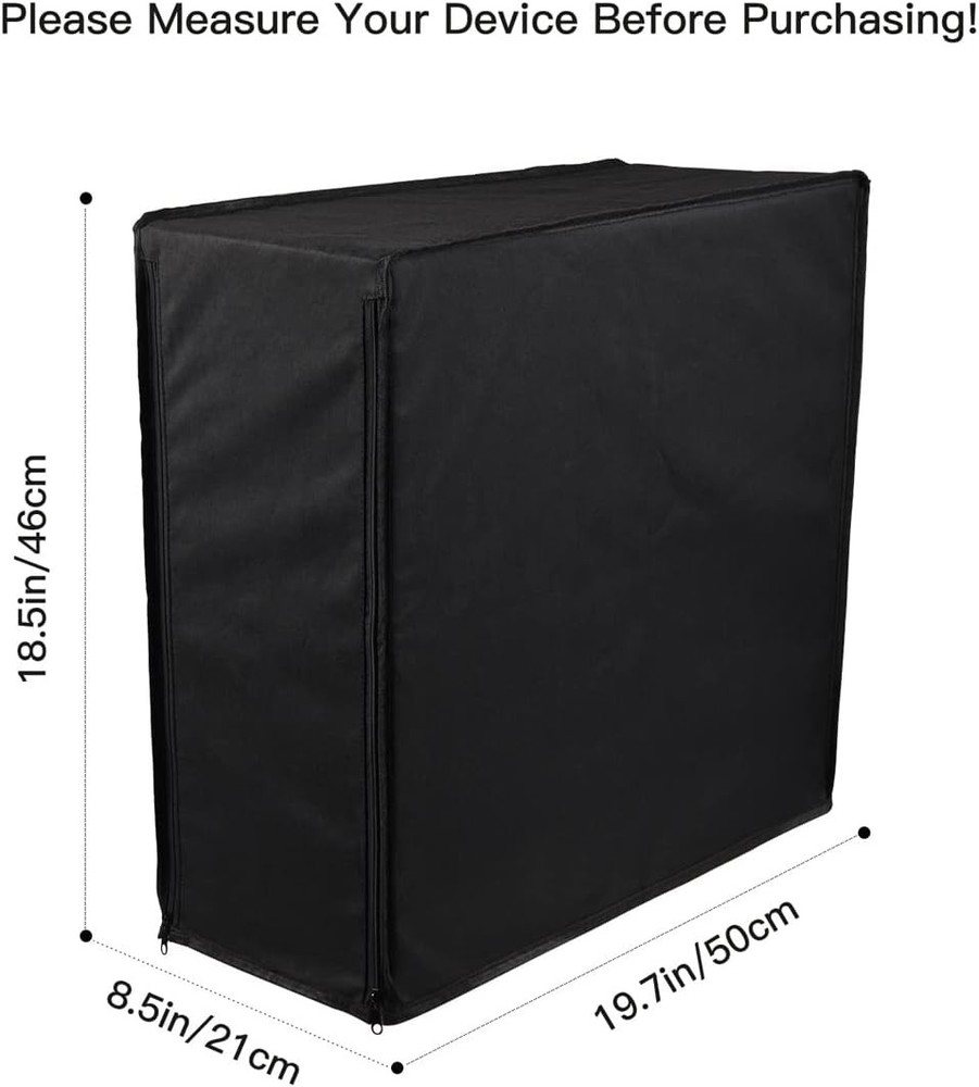 Computer CPU Dust Cover, Waterproof Desktop PC Mid-Tower Host Black