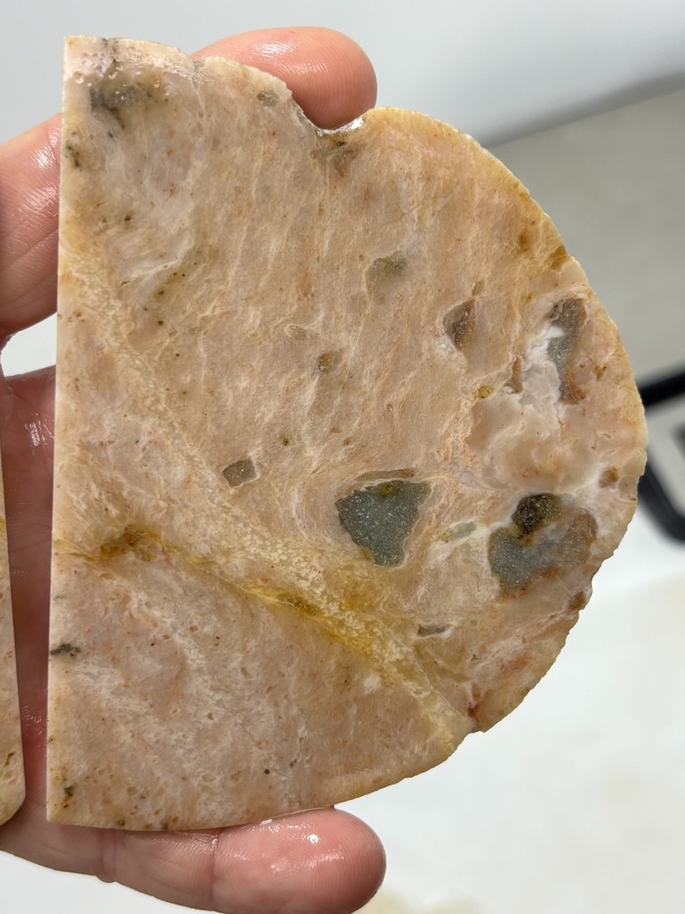 Simi-translucent Sillimanite Slabs Cabbing Lapidary Combo Ship Avail