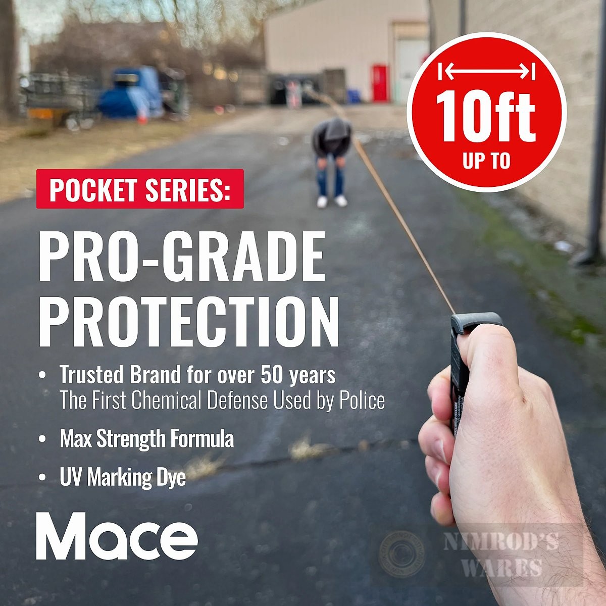 MACE Pocket PEPPER SPRAY 15 Bursts 10 ft. Flip Top Self-Defense 80745 FAST SHIP