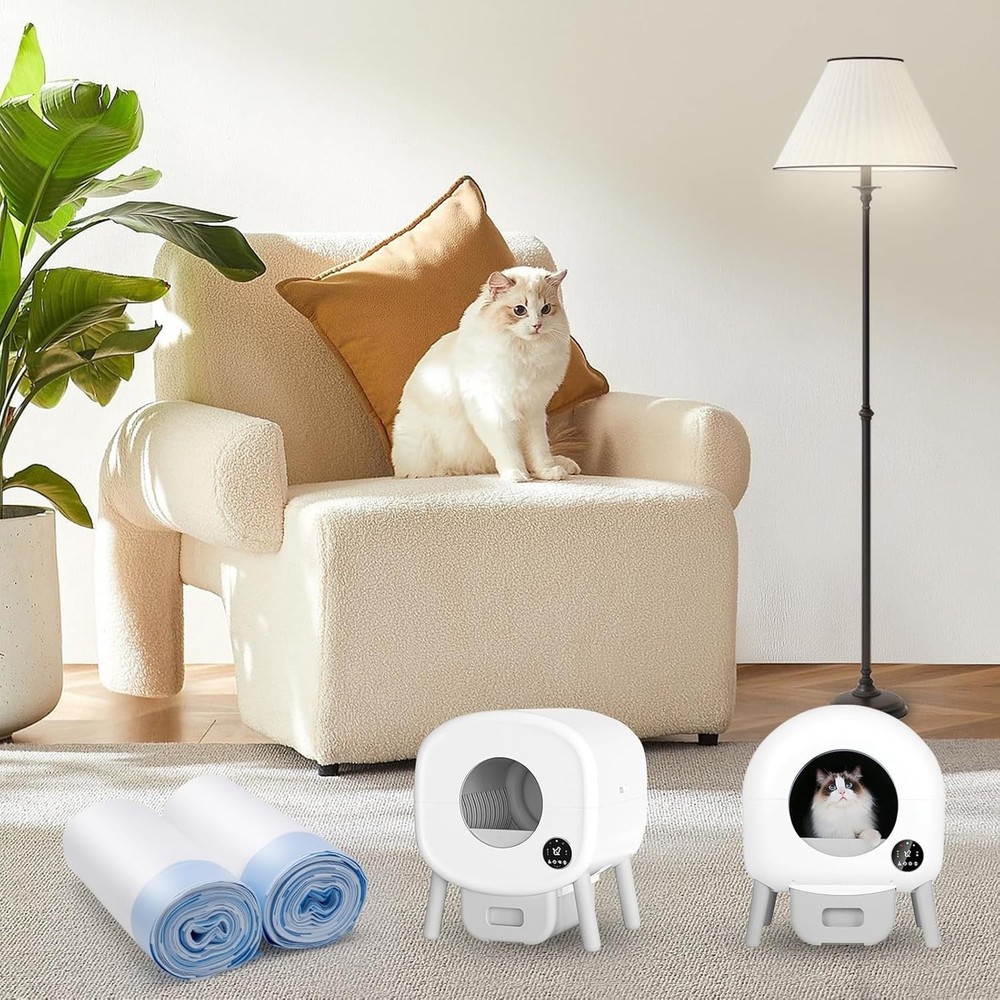 40-Pack Heavy Duty Cat Litter Box Liners, Extra Thick Automatic Bags, Leakproof