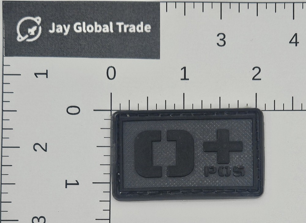 O POS O Positive O + PVC Blood Type Hook & Loop Identification Patch
