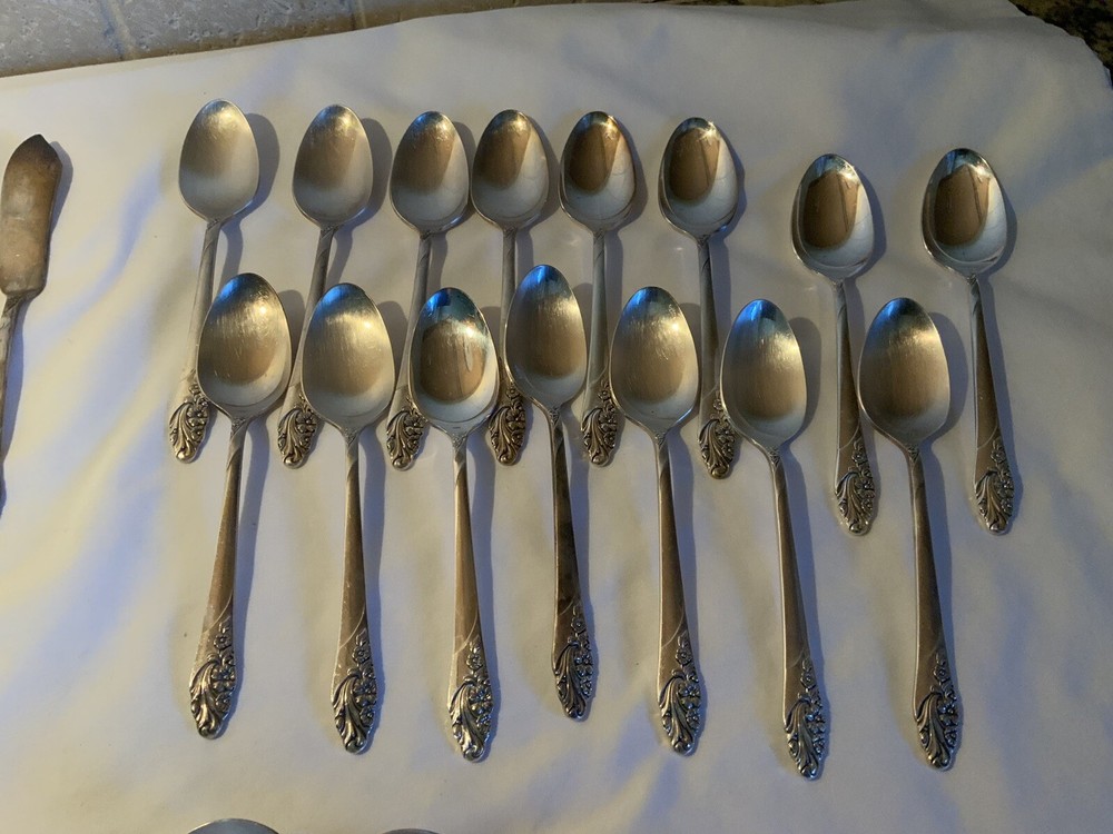 Oneida Community Flatware 51 Pieces With Plastic Footed Chest