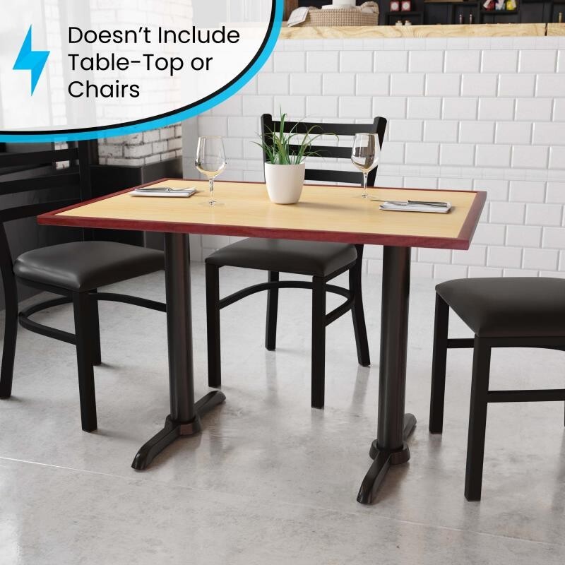 5'' x 22'' Restaurant Table T-Base with 3'' Dia. Table Height Column