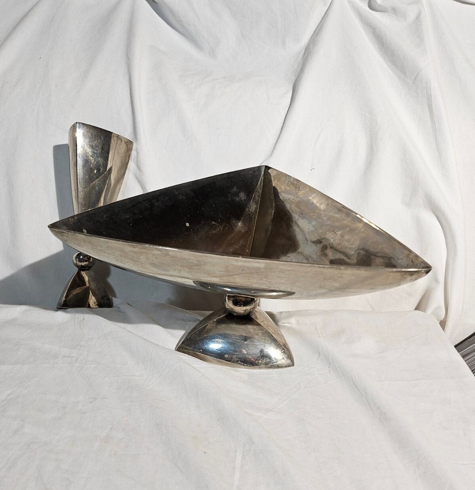 Namford Silverplated Triangular Bowl & Wine Cup Brass Collectible 🔥