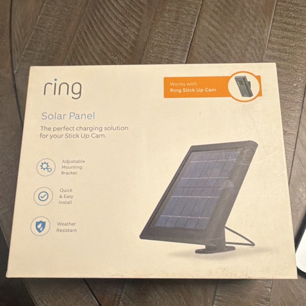 Ring Solar Panel for Stick Up Cam, Weather Resistant, Adjustable Mount, 2W