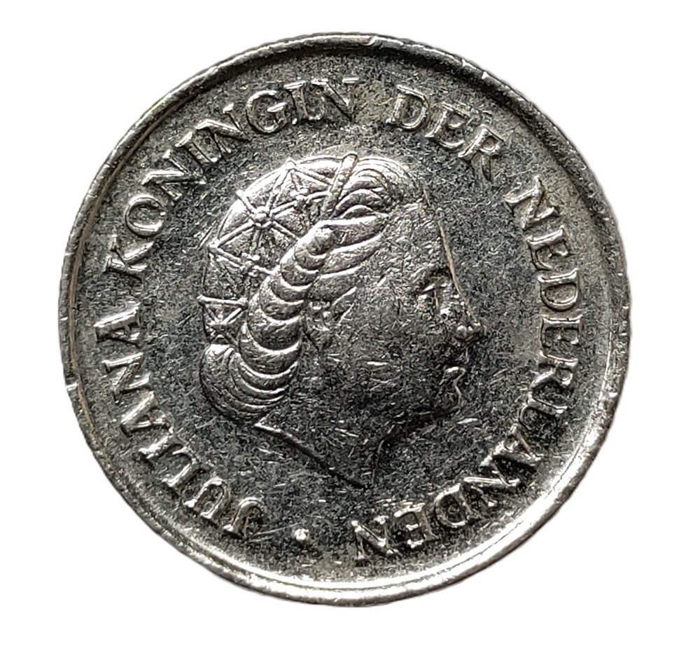 1971 Netherlands 25 Cent Coin KM# 183