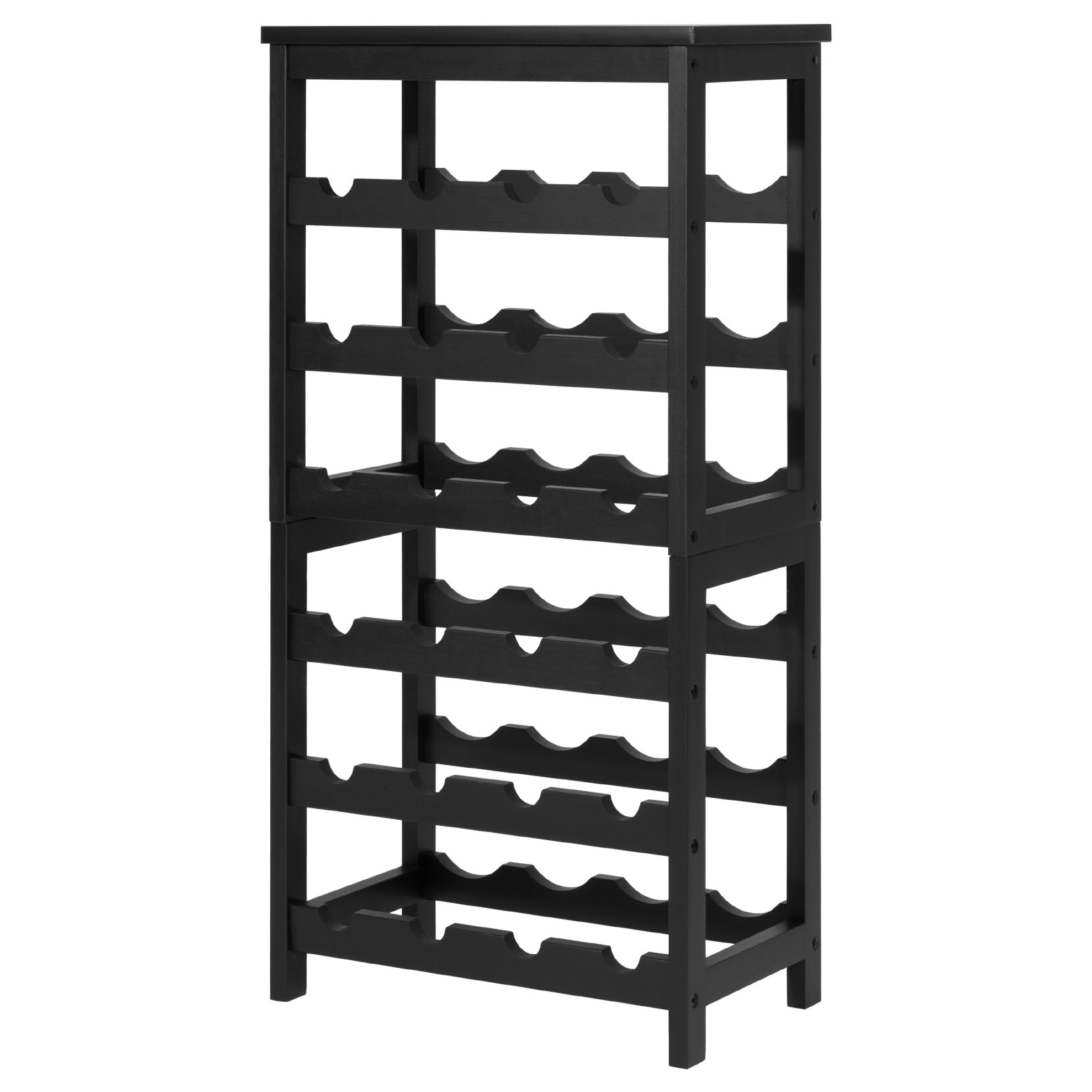 VEVOR 24 Bottle Wine Rack Freestanding Floor Display Storage Shelves 6-Tier