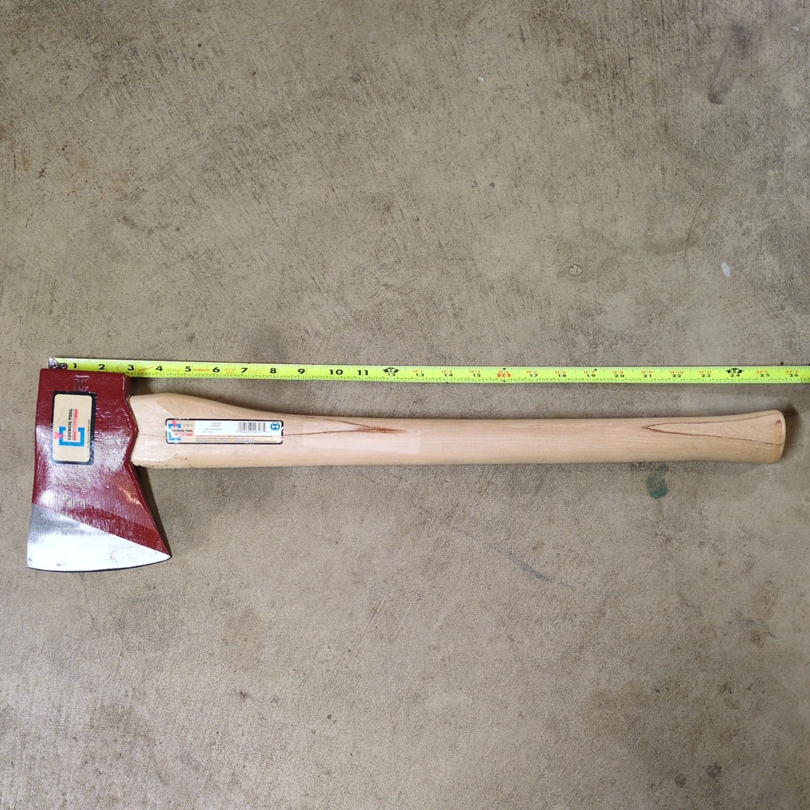 Council Tool 35MJ26 3.5 lbs. Jersey Miner’s Axe, 26" Straight Handle, US Made