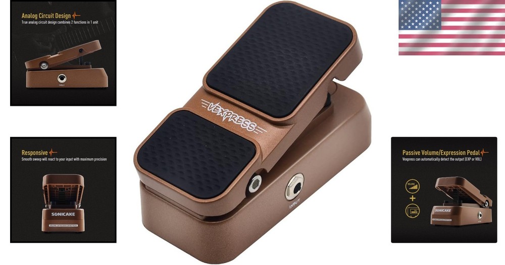 2-in-1 Vexpress Mini Pedal: Volume & Expression Control for Diverse Instruments