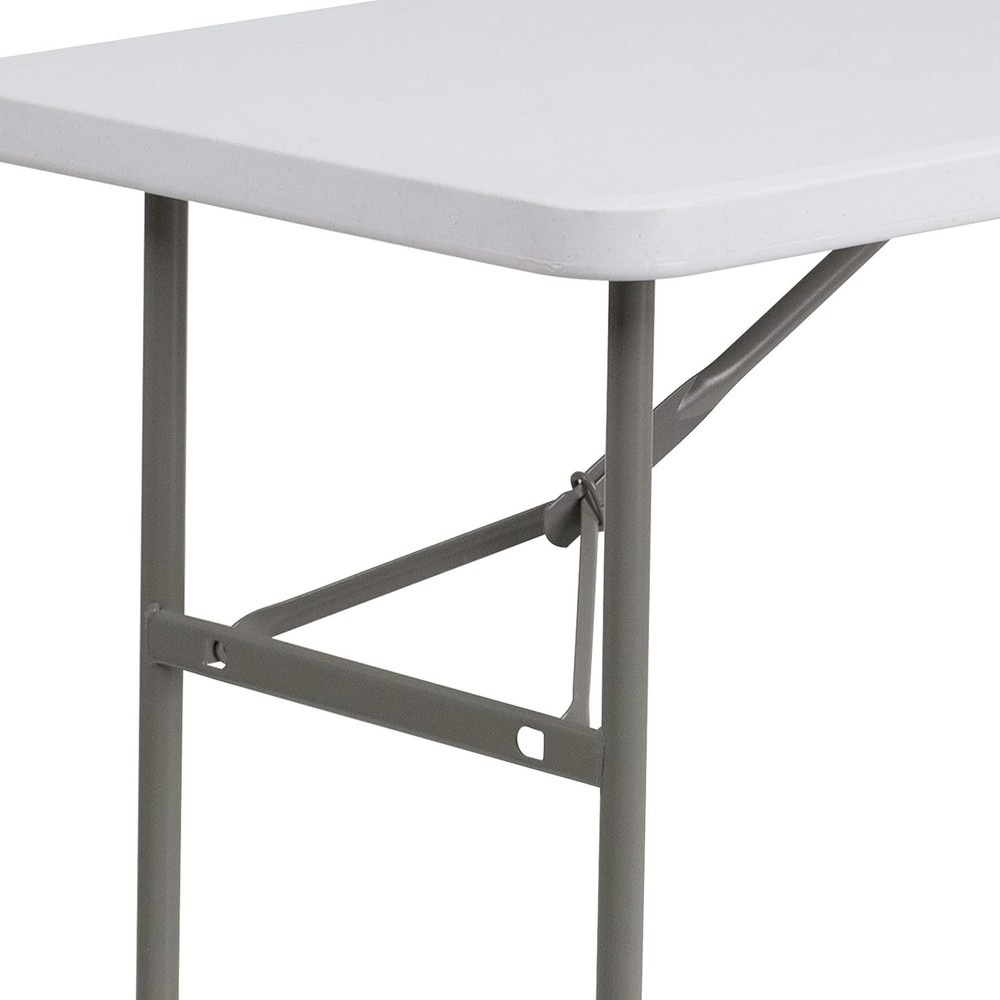 Elon 4' Rectangular All-Occasion Plastic Folding Event Table, Folding Banquet Ta