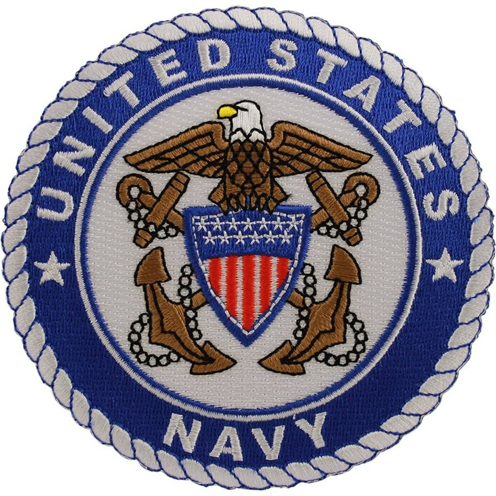 U.S. Navy USN Full Color 3" Iron-On Patch