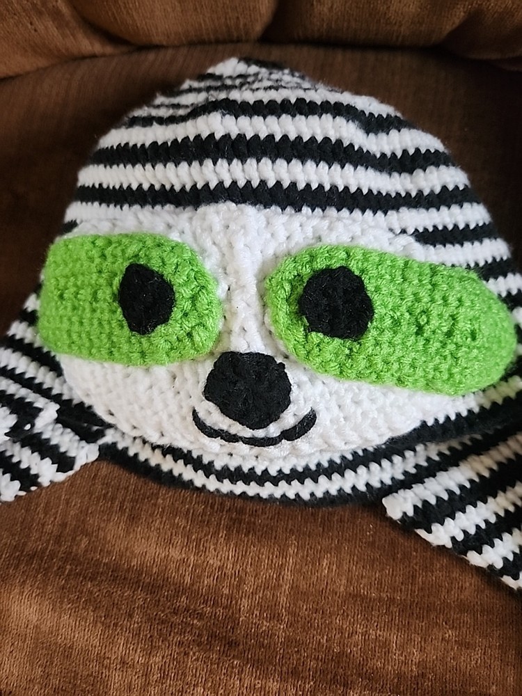 BJ INSPIRED  SLOTH HAT. CROCHETED, PREMADE, HANDMADE.