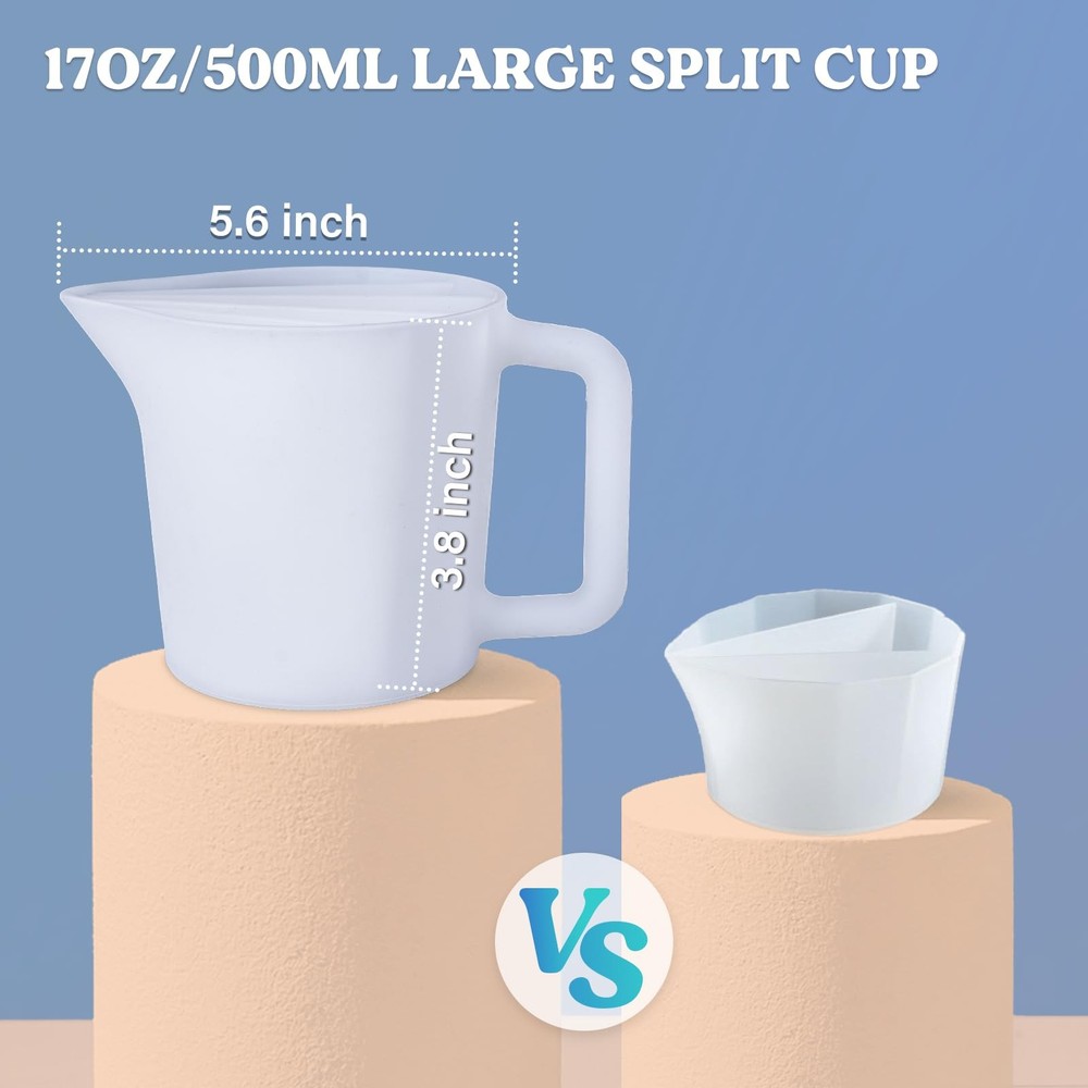 17OZ/500ML Split Cup with Handle, Thicken & Easy Clean Split Cups for Paint P...