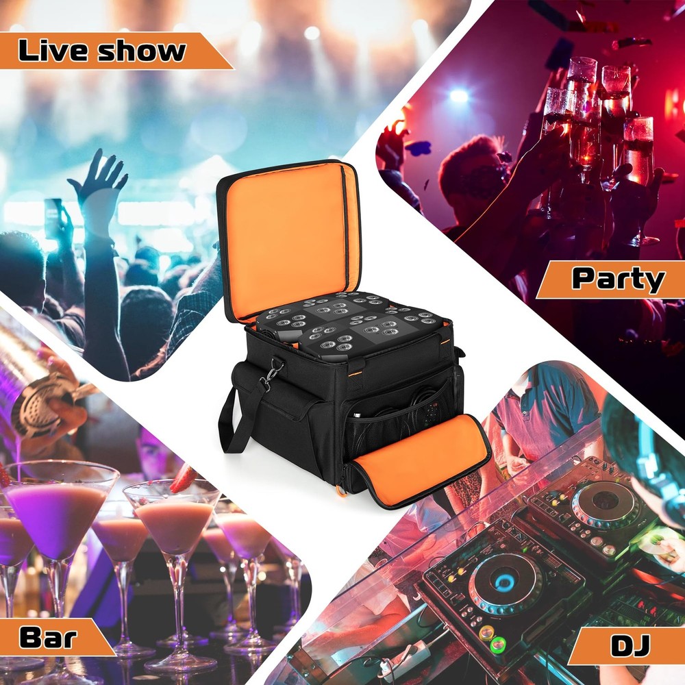 Padded Bag For 2 Effect Lights or Moving Head Lights, Effect Light Bag with I...