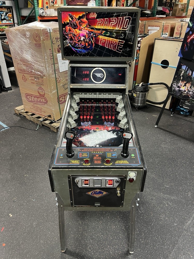 1982 RAPID FIRE ARCADE MACHINE PROF TECHS PLAYS GREAT