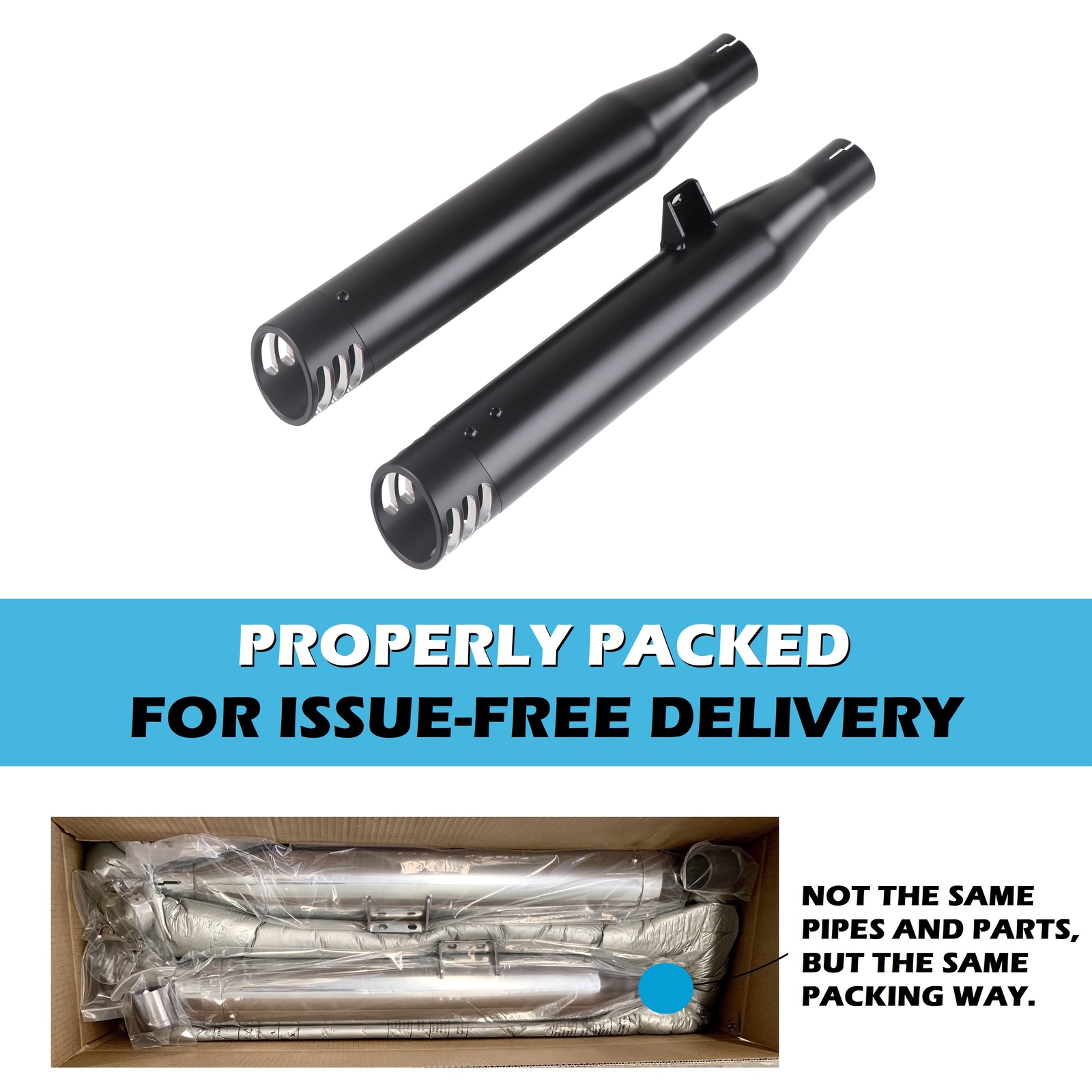 3.0'' Slip Ons for Indian Scout Exhaust, Amazing Sound for Indian Scout Muffler