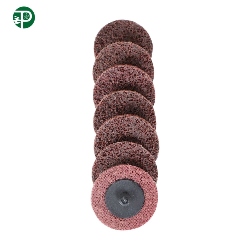 50Pcs 2In Medium Surface Conditioning Discs Roll Lock Die Grinder Sanding Pads