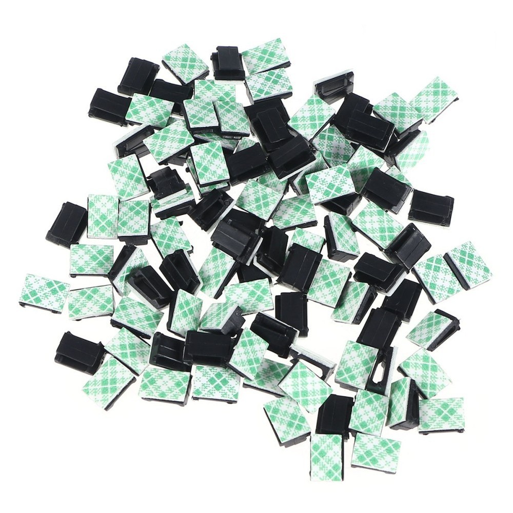 100pcs Adhesive Cable Clips Wire Holders for Tidy Wire Management